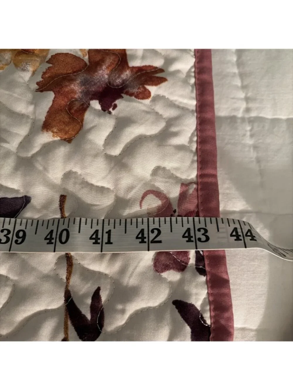 Vintage Quilted Bedspread W/ 2 Standard Shams Full Size Multicolor Floral Retro